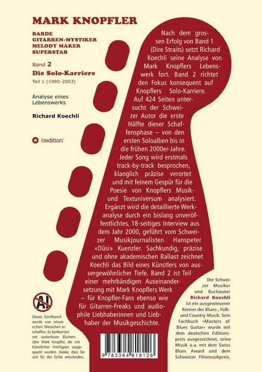 Produktbild: Mark Knopfler (Band 2) - Die Solo-Karriere (Teil 1), das 424 Seiten starke Buch
