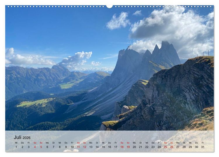 Produktbild: Alpenauszeit - Sch&ouml;ne Orte der Alpen (Wandkalender 2026 DIN A2 quer), CALVENDO Monatskalender