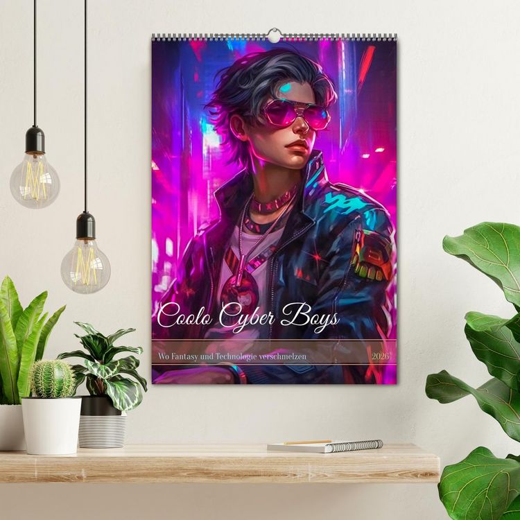 Produktbild: Coole Cyber Boys (Wandkalender 2026 DIN A2 hoch), CALVENDO Monatskalender