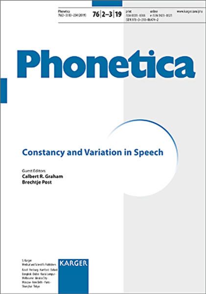 Produktbild: Constancy and Variation in Speech