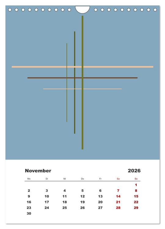 Produktbild: GeoArt - geometrische Formen (Wandkalender 2026 DIN A4 hoch), CALVENDO Monatskalender