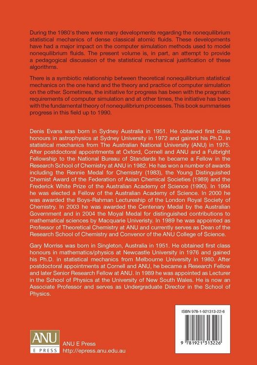 Produktbild: Statistical Mechanics of Nonequilibrium Liquids