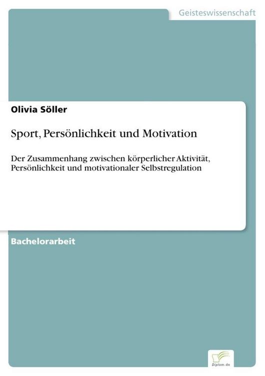 Produktbild: Sport, Pers&ouml;nlichkeit und Motivation
