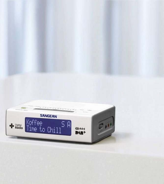 Produktbild: Sangean DCR-89+ Radiowecker DAB+, UKW AUX Wei&szlig;