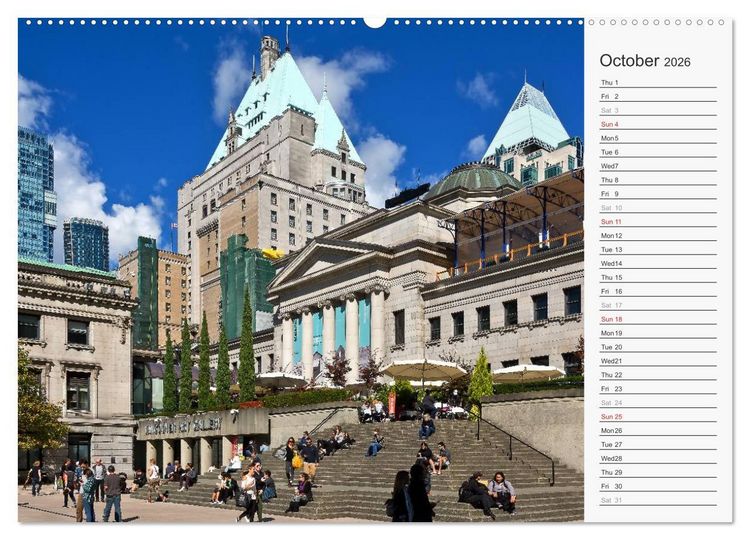 Produktbild: Vancouver Perspectives (High Quality Premium Wall Calendar 2026 DIN A2 landscape),CALVENDO 12 Month Wall Calendar