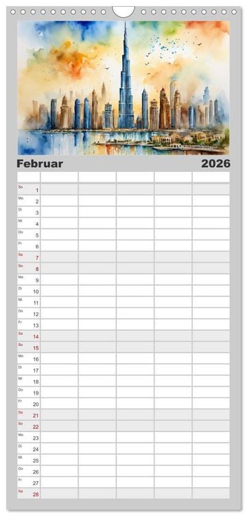 Produktbild: Familienplaner 2026 - Sehenswertes rund um die Welt mit 5 Spalten (Wandkalender, 21 x 45 cm) CALVENDO