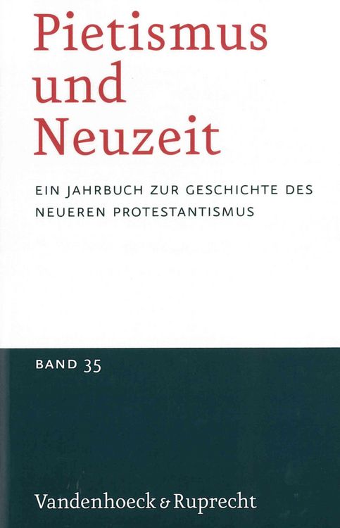 Produktbild: Pietismus und Neuzeit Band 35 - 2009