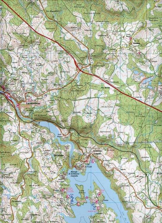 Produktbild: Aurillac-Laroquebrou 1:25 000