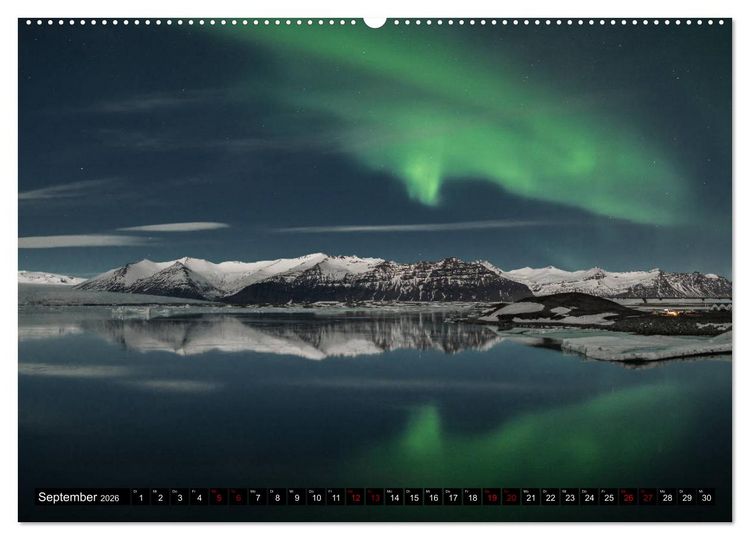 Produktbild: Aurora borealis - Magische Polarlichtn&auml;chte in Island und Norwegen (Wandkalender 2026 DIN A2 quer), CALVENDO Monatskalender