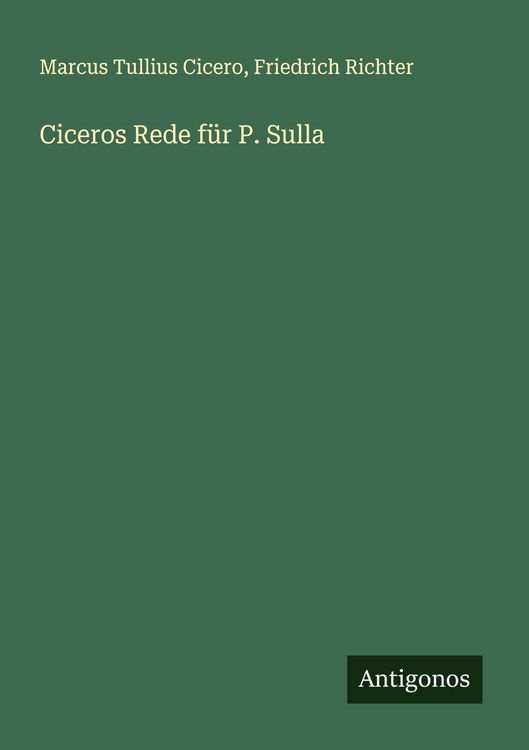 Produktbild: Ciceros Rede f&uuml;r P. Sulla
