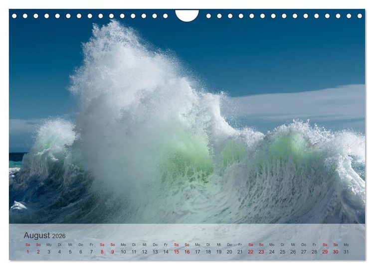 Produktbild: Azurblaue Horizonte - Die Sch&ouml;nheit des Meeres einfangen (Wandkalender 2026 DIN A4 quer), CALVENDO Monatskalender