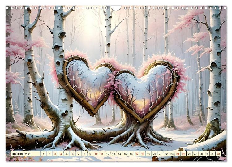 Produktbild: Bouleaux adorables (Calendrier mural 2026 DIN A3 vertical), CALVENDO calendrier mensuel