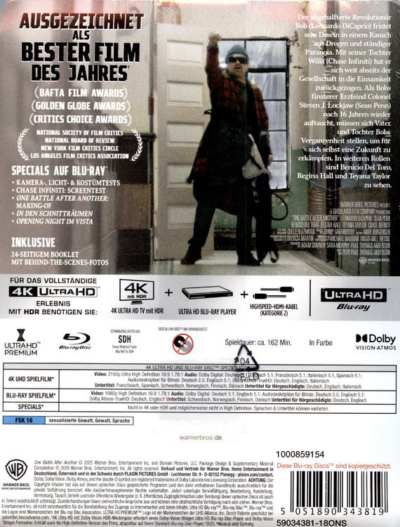 Produktbild: One Battle After Another - Limited Edition - Steelbook (4K Ultra HD) (+ Blu-ray)