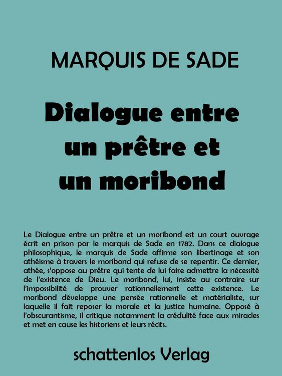 Produktbild: Dialogue entre un pr&ecirc;tre et un moribond