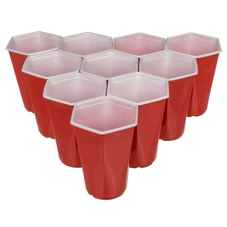 Produktbild: Trinkspiel Hexagon Beer Pong 450ml Becher