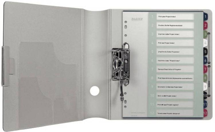 Produktbild: Leitz 1238 Style Register DIN A4 1-12 Polypropylen Mehrfarbig 12 Registerbl&auml;tter extrabreit, PC-beschriftbar 1238-00-00