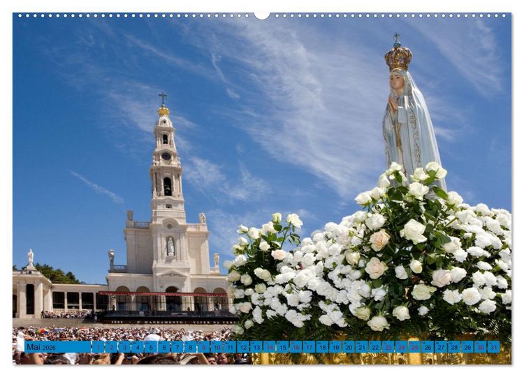 Produktbild: Wallfahrt nach Fatima (Wandkalender 2026 DIN A2 quer), CALVENDO Monatskalender