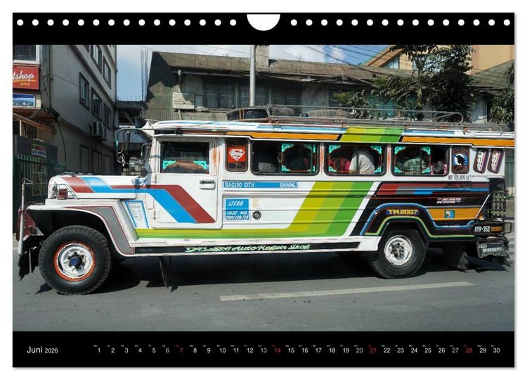 Produktbild: Jeepneys (Wandkalender 2026 DIN A4 quer), CALVENDO Monatskalender