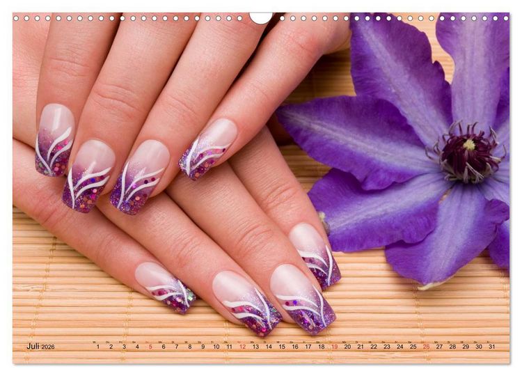 Produktbild: Verg&auml;ngliche Kunst - Nailart Episode 1 (Wandkalender 2026 DIN A3 quer), CALVENDO Monatskalender