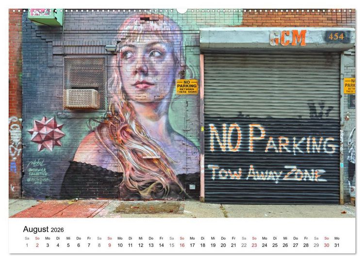 Produktbild: Brooklyn Street Art (Wandkalender 2026 DIN A2 quer), CALVENDO Monatskalender