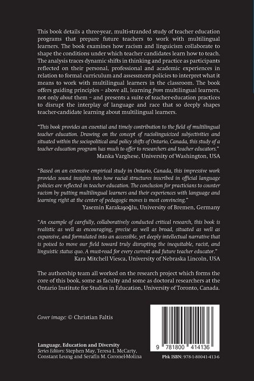 Produktbild: Centering Multilingual Learners and Countering Raciolinguistic Ideologies in Teacher Education
