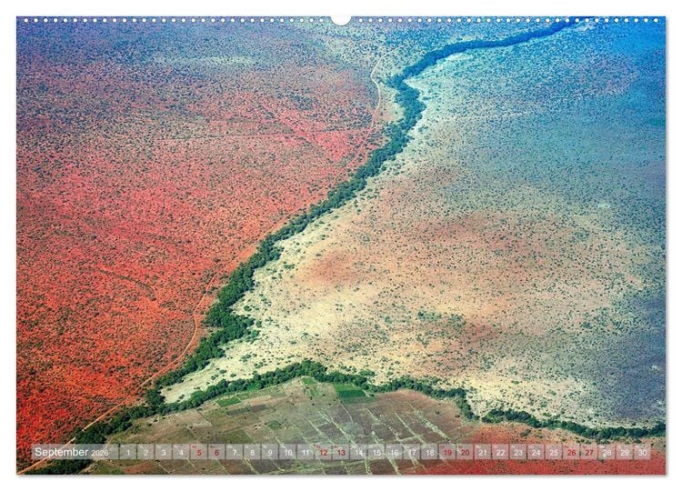 Produktbild: Afrika von oben (hochwertiger Premium Wandkalender 2026 DIN A2 quer), Kunstdruck in Hochglanz