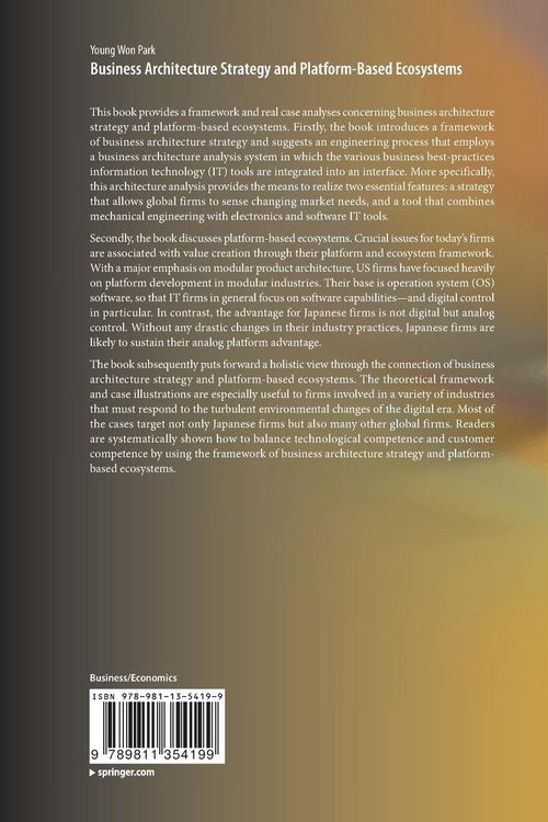 Produktbild: Business Architecture Strategy and Platform-Based Ecosystems