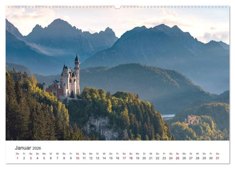 Produktbild: Deutschlands Landschaften 2026 &ndash; Von der K&uuml;ste bis zu den Alpen (Wandkalender 2026 DIN A2 quer), CALVENDO Monatskalender