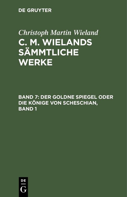 Produktbild: Der goldne Spiegel oder Die K&ouml;nige von Scheschian, Band 1
