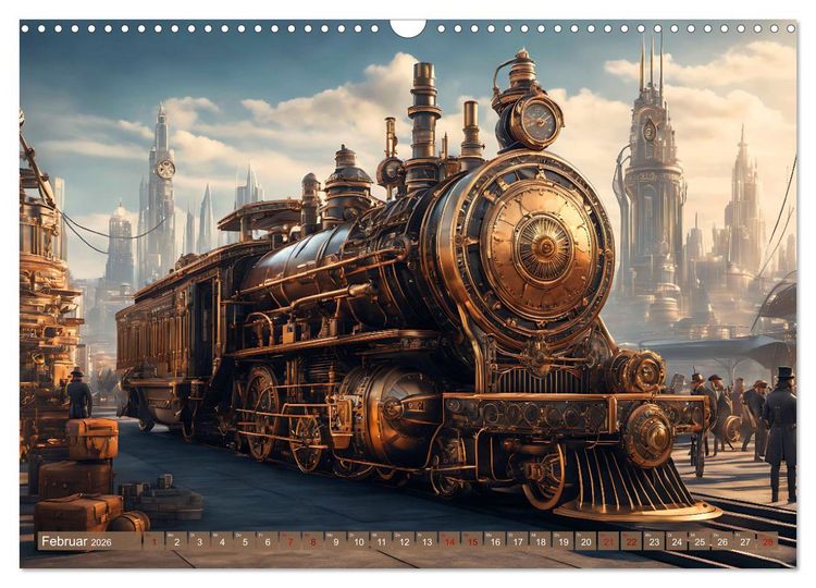 Produktbild: Steampunk Maschinenwelt (Wandkalender 2026 DIN A3 quer), CALVENDO Monatskalender