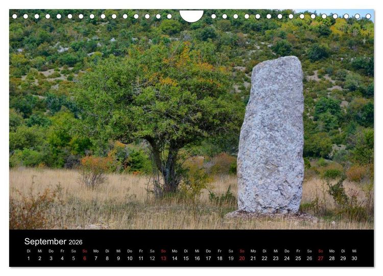 Produktbild: Frankreichs geheimnisvoller S&uuml;den - Dolmen und Menhire im Languedoc-Roussillon (Wandkalender 2026 DIN A4 quer), CALVENDO Monatskalender