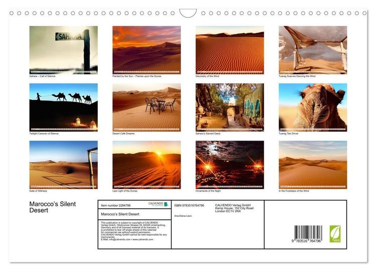 Produktbild: Marocco&rsquo;s Silent Desert (Wall Calendar 2027 DIN A3 landscape), CALVENDO 12 Month Wall Calendar