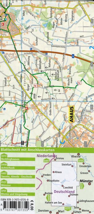 Produktbild: Region Baumberge, Ahaus - Coesfeld - Haltern a. See 1:50 000