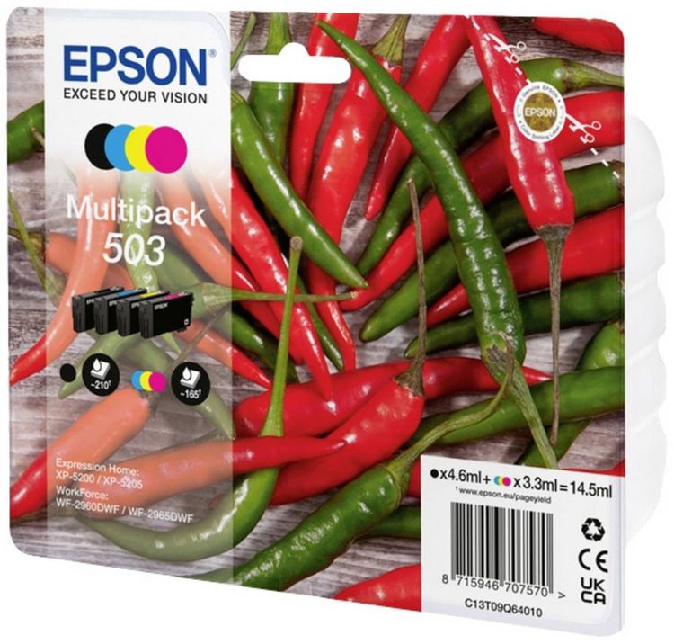Produktbild: Epson 503 Multipack - 4er-Pack - Schwarz, Gelb, Cyan, Magenta