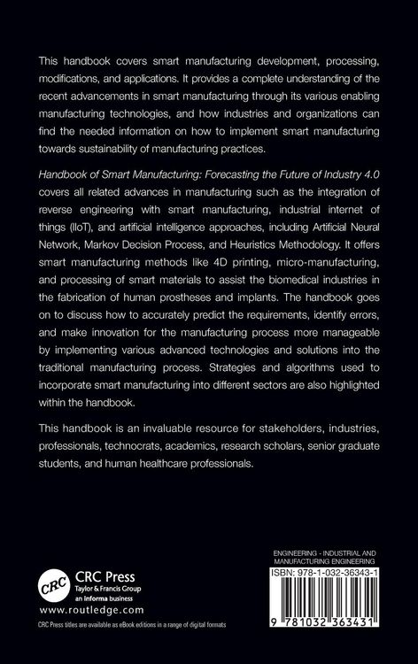 Produktbild: Handbook of Smart Manufacturing