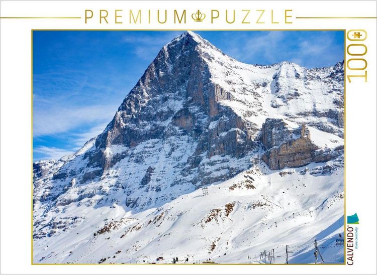 Produktbild: CALVENDO Puzzle Eiger Nordwand | 1000 Teile Lege-Gr&ouml;&szlig;e 64x48cm Foto-Puzzle f&uuml;r gl&uuml;ckliche Stunden