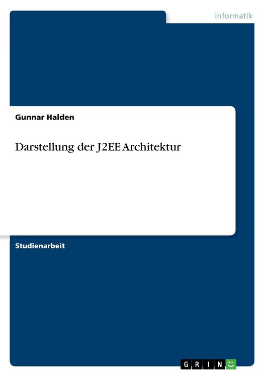 Produktbild: Darstellung der J2EE Architektur