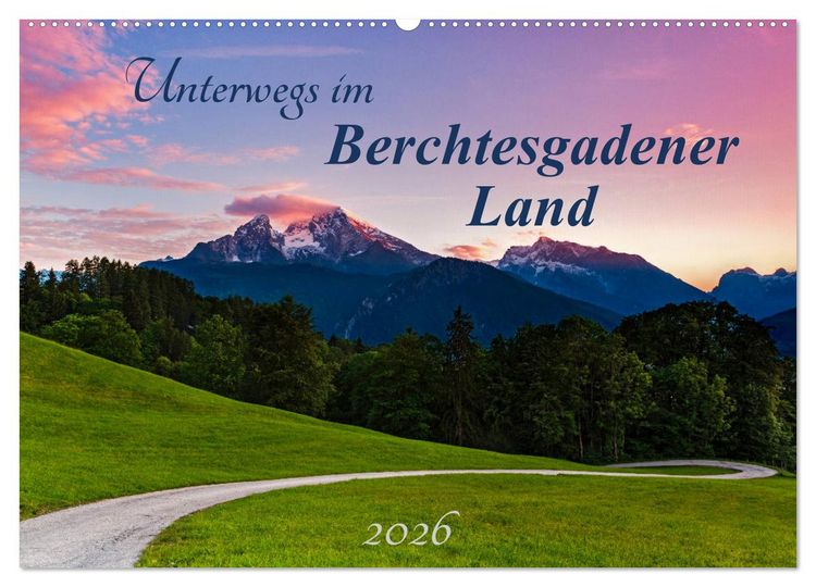 Produktbild: Unterwegs im Berchtesgadener Land 2026 (Wandkalender 2026 DIN A2 quer), CALVENDO Monatskalender