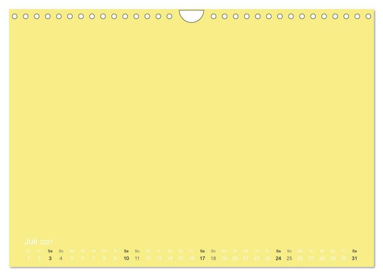 Produktbild: Bastelkalender - Gelb (Wandkalender 2027 DIN A4 quer), CALVENDO Monatskalender