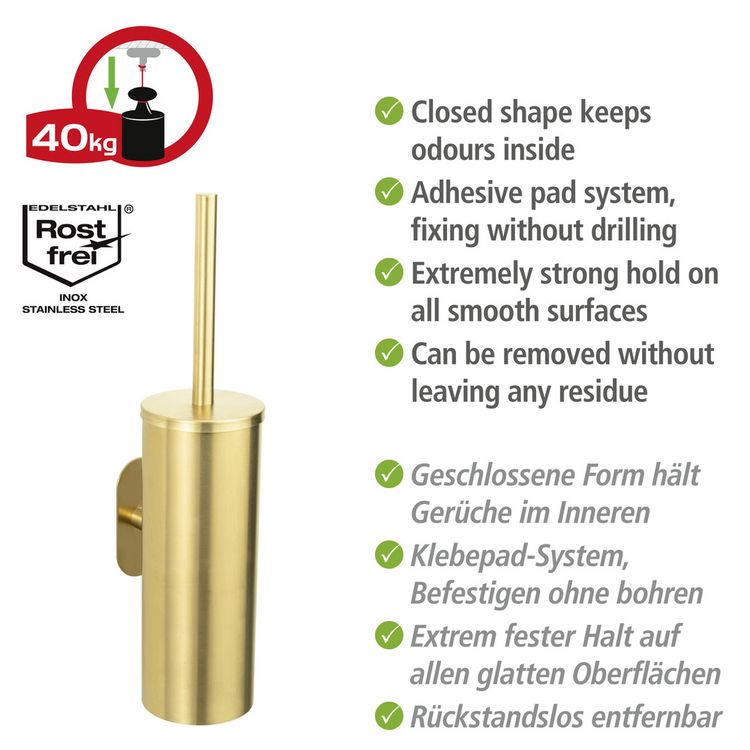 Produktbild: Turbo-Loc&reg; WC-Garnitur Mod. Orea Gold Matt geschlossen, Befestigen ohne bohren