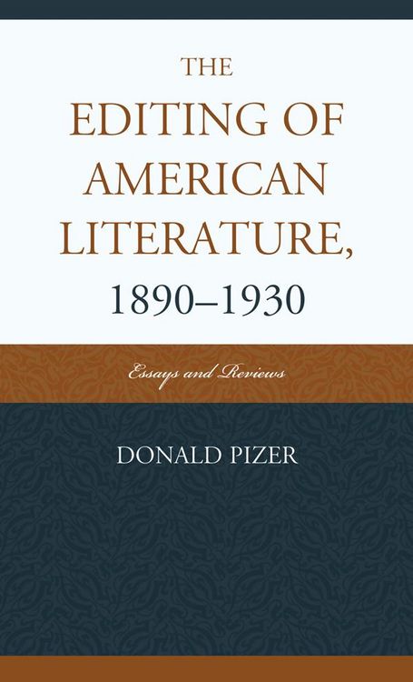Produktbild: The Editing of American Literature, 1890-1930