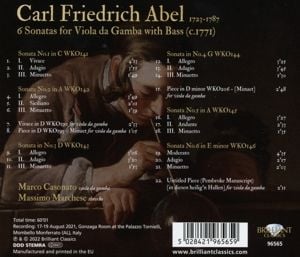 Produktbild: 6 Sonatas For Viola Da Gamba & Bass