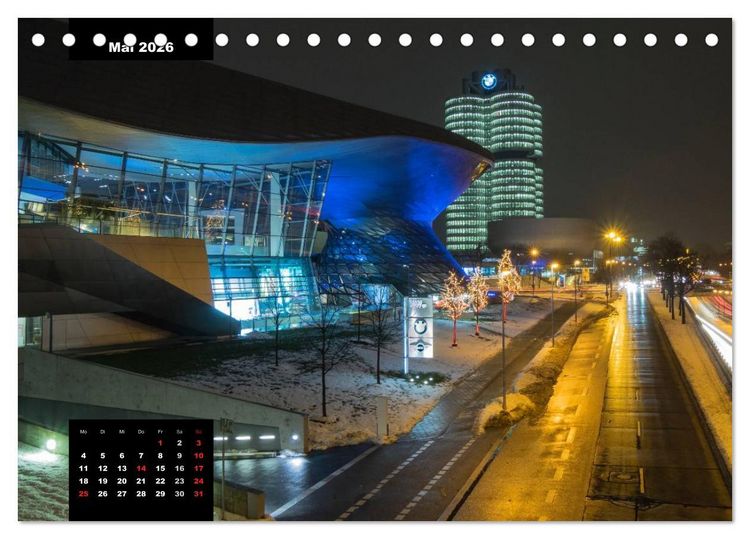 Produktbild: City Lights - Lichter der Nacht (Tischkalender 2026 DIN A5 quer), CALVENDO Monatskalender