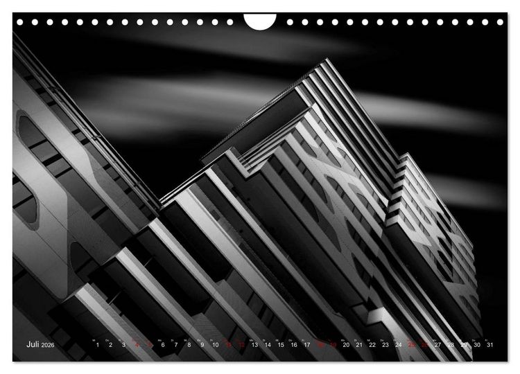 Produktbild: Monochrome Architektur (Wandkalender 2026 DIN A4 quer), CALVENDO Monatskalender