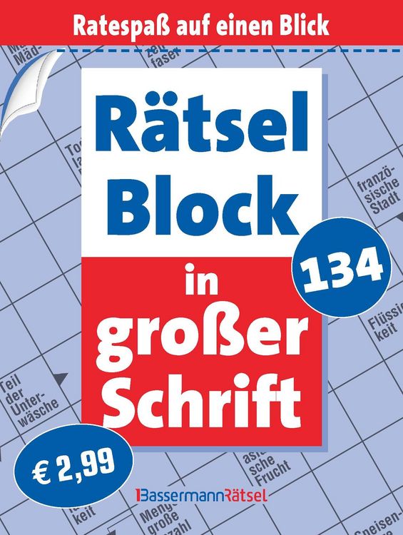 Produktbild: R&auml;tselblock in gro&szlig;er Schrift 134