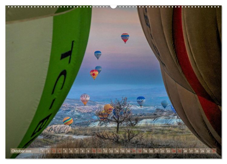 Produktbild: Hei&szlig;luftballons Die sanften Riesen (Wandkalender 2026 DIN A2 quer), CALVENDO Monatskalender