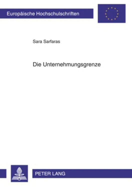 Produktbild: Die Unternehmungsgrenze