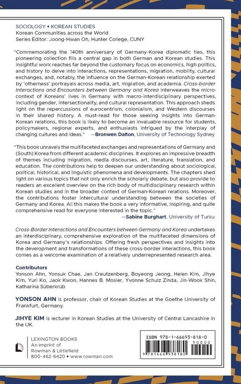 Produktbild: Cross-border Interactions and Encounters between Germany and Korea