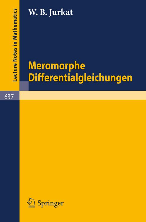 Produktbild: Meromorphe Differentialgleichungen