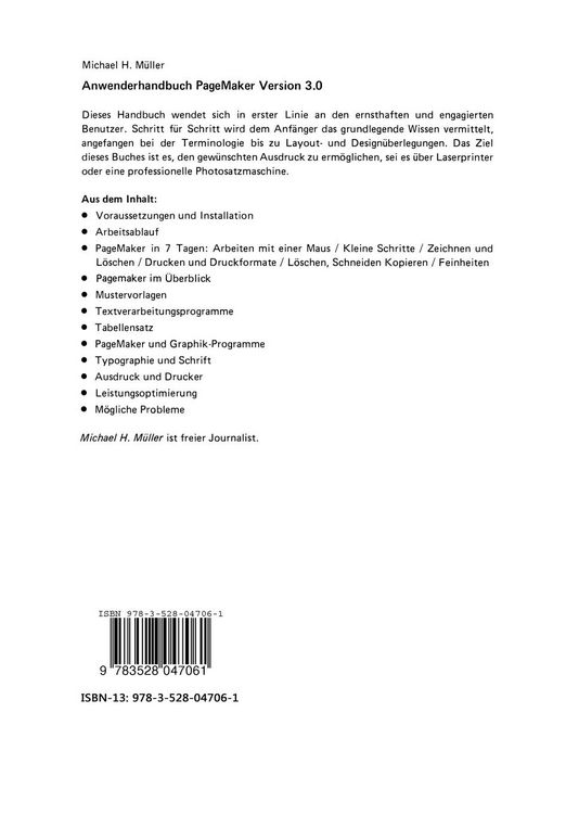 Produktbild: Anwenderhandbuch PageMaker